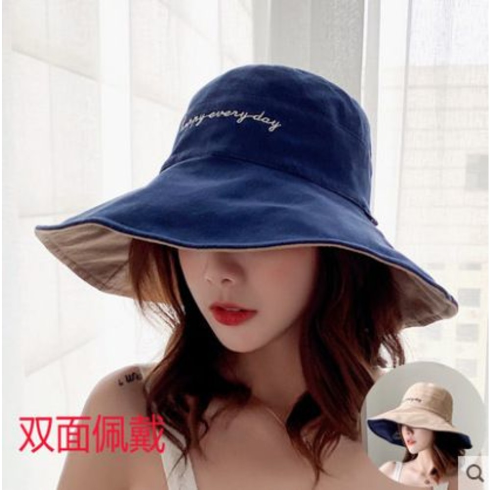 韓系漁夫帽【BW3871】 雙色帽 遮陽帽 女性 成人 防曬 漁夫帽 大帽檐 盆帽