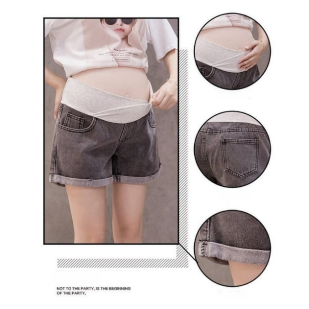 【P0288】 夏日 韓系 托腹短褲 牛仔 低腰 托腹 孕婦短褲 孕婦 牛仔短褲